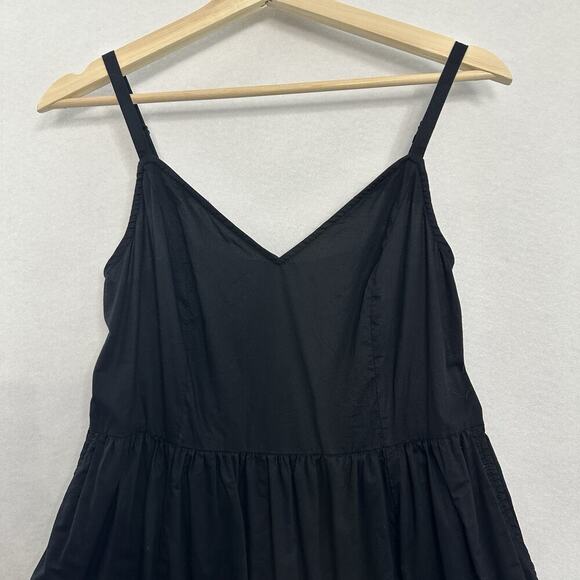 Old Navy Maxi Dress Womens S Black Pockets Spaghetti Strap Slimming Minimal - Picture 2 of 13